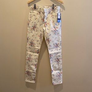 White floral print Gap pants